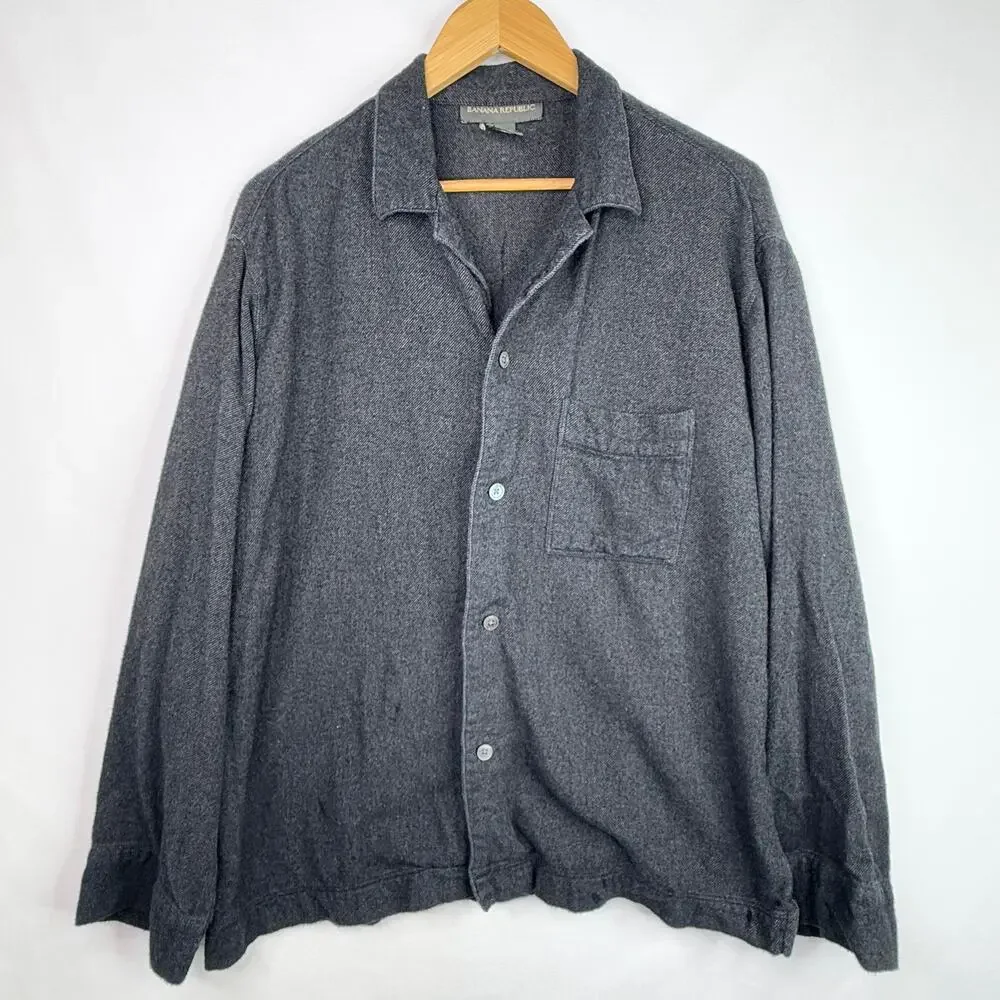 Banana Republic 100% Cotton Grey Button Down Shirt M